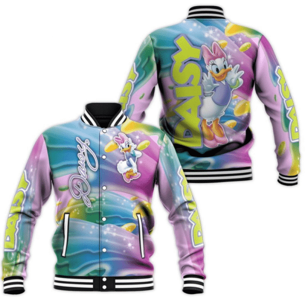Disney Daisy Duck ,disney Daisy Duck Tie Dye Cartoon 394 Gift Lover Baseball Jacket 351