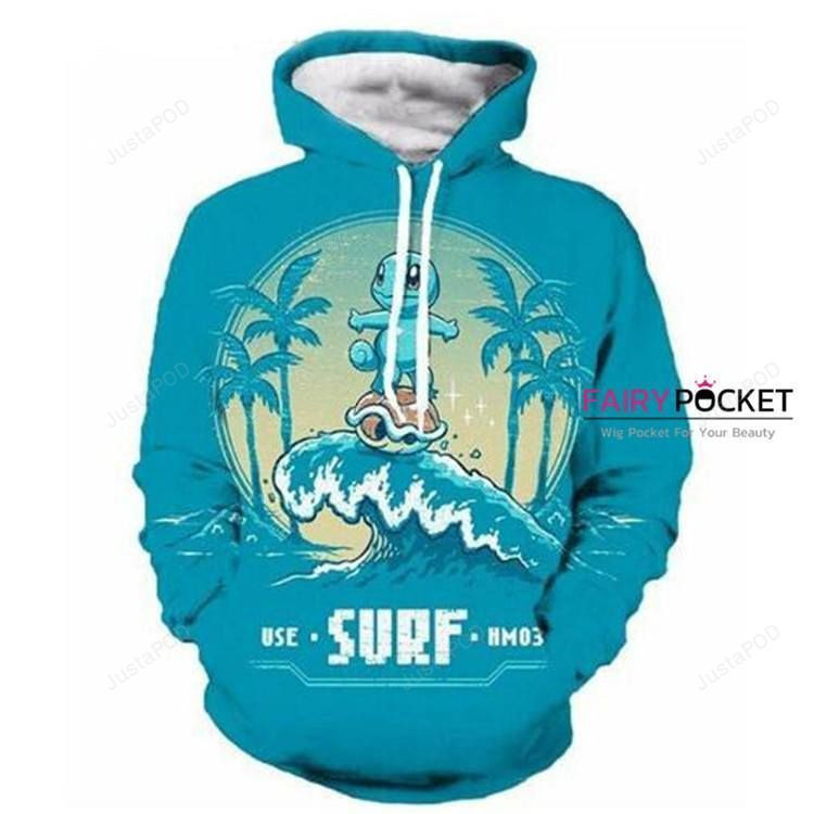 Pokemon Squirtle 3D All Over Print Hoodie & Zip Hoodie