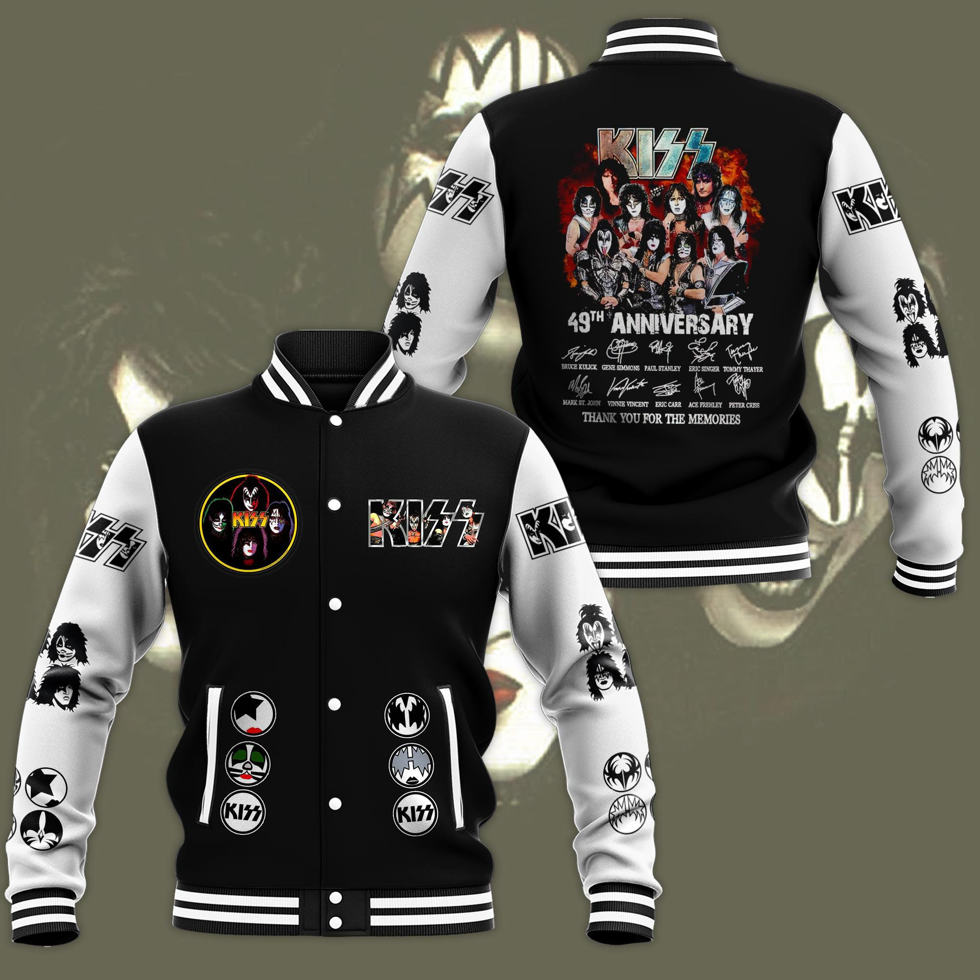 Kiss Band 49th Anniversary Baseball Jacket