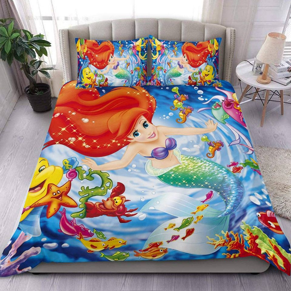 Little Mermaid Bedding Set DN Ariel The Little Mermaid And Friends Duvet Covers