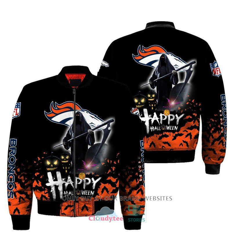 Denver Broncos Happly Halloween Bomber Jacket