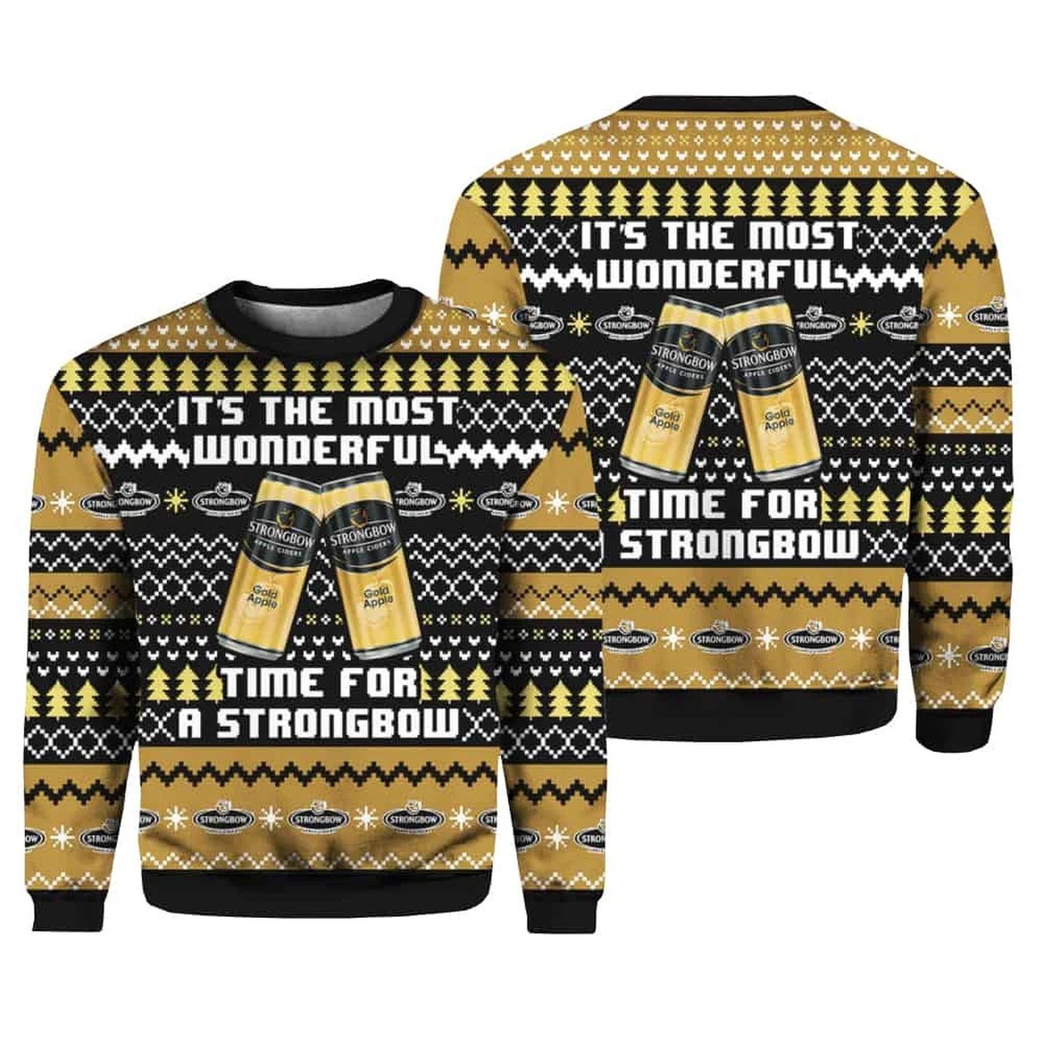 Strongbow UK Its The Most Wonderful Time For A Beer Ugly Christmas Sweater