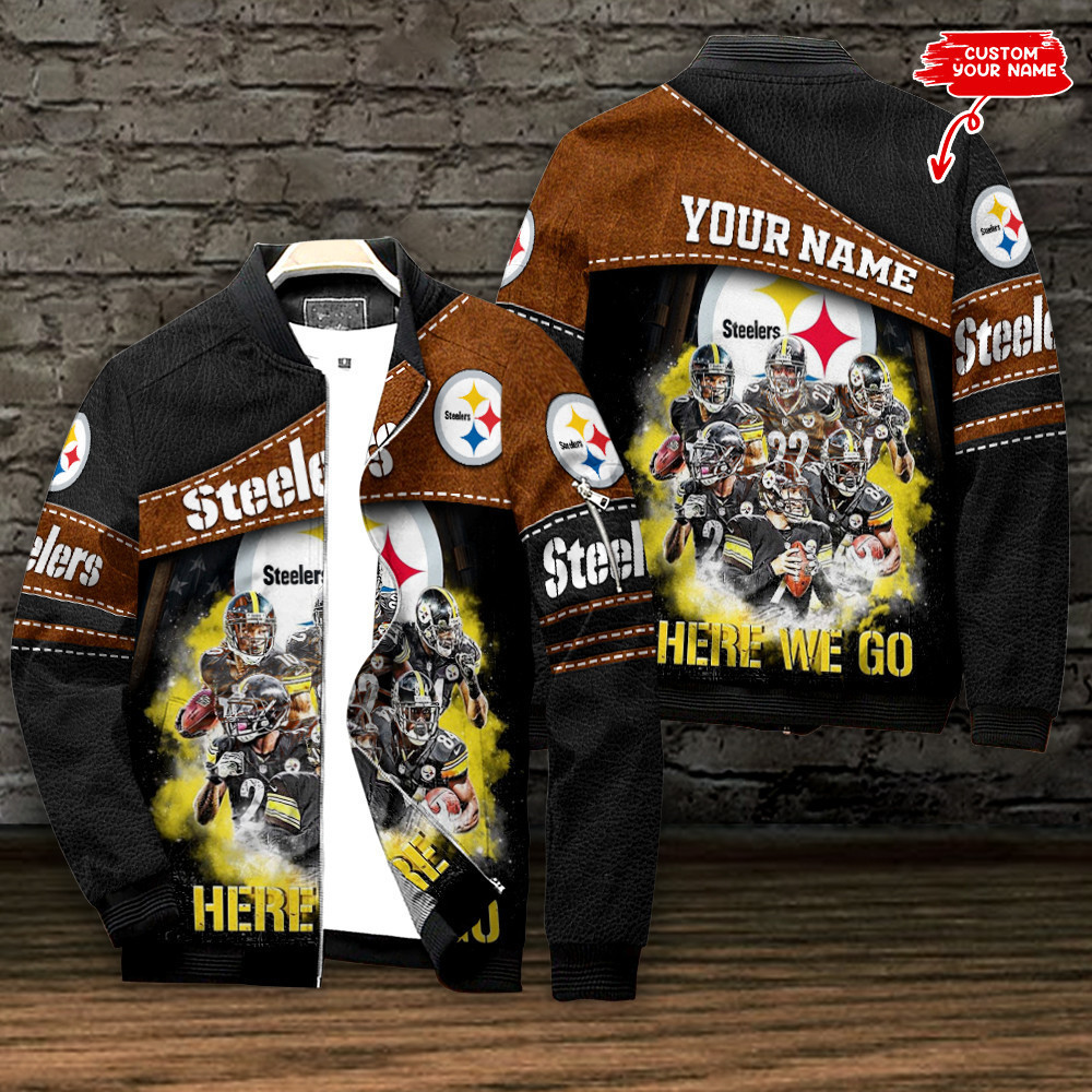 Pittsburgh Steelers Personalized Bomber Jacket BG612