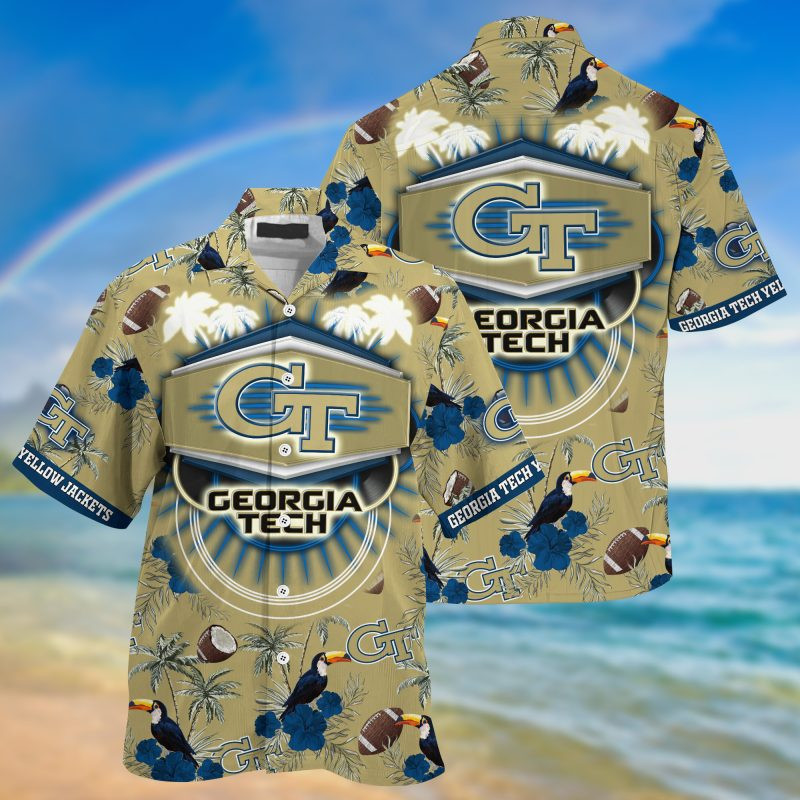 Georgia Tech Yellow Jackets Hawaii Shirt For This Season Gift For Sport Lovers