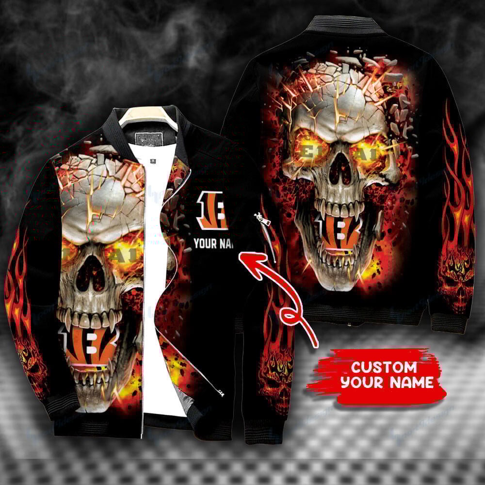 Cincinnati Bengals Personalized Bomber Jacket BG448