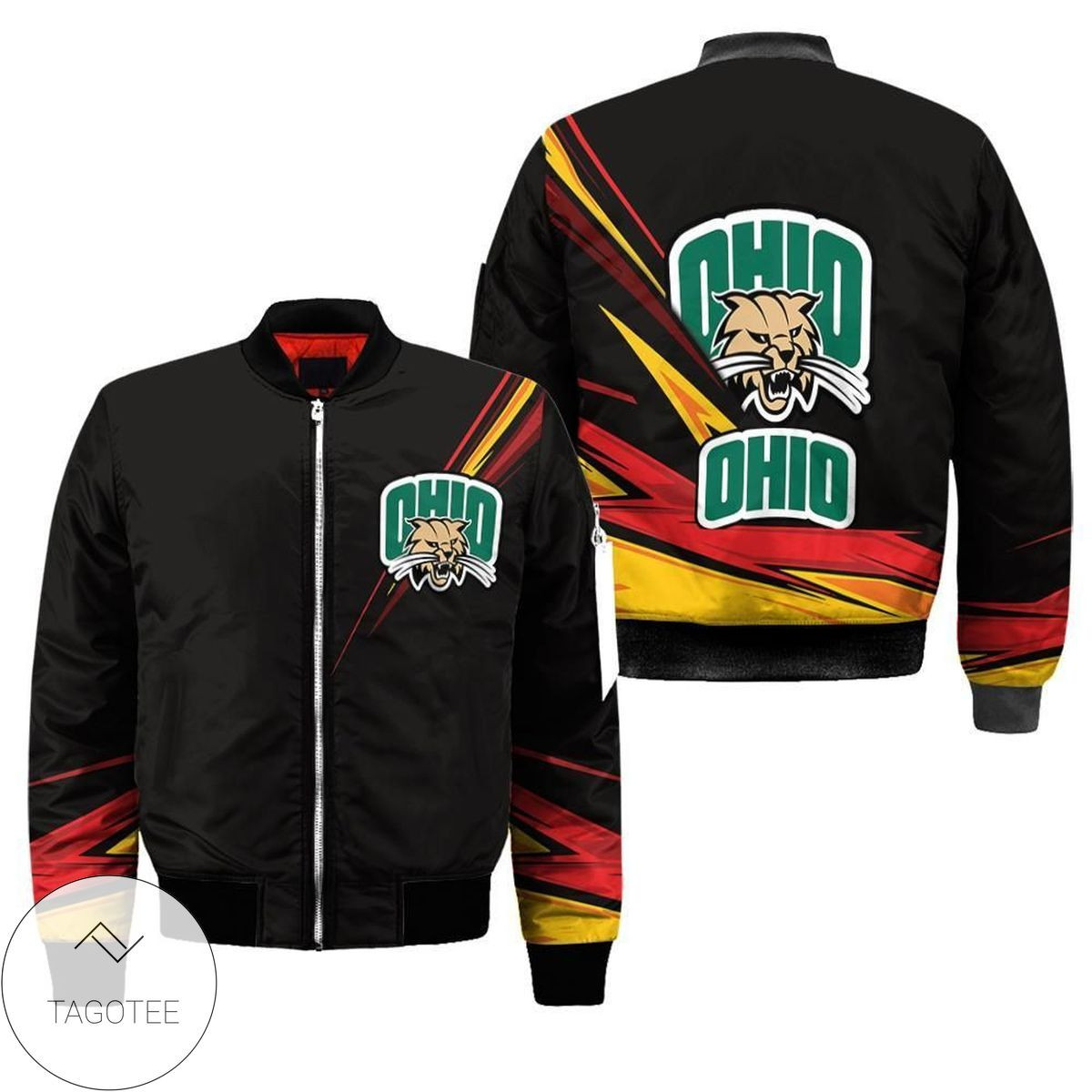 Ohio Bobcats Black Bomber Jacket