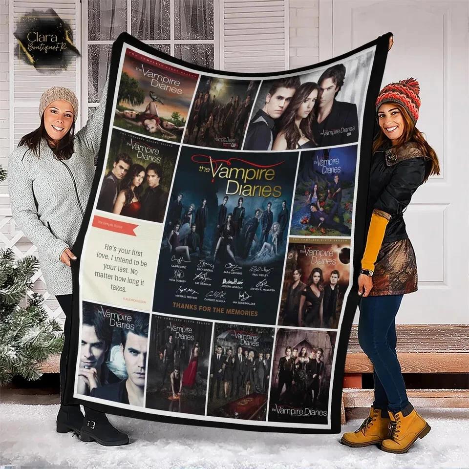 The Vampire Diaries TV Series Fleece Sherpa Blanket