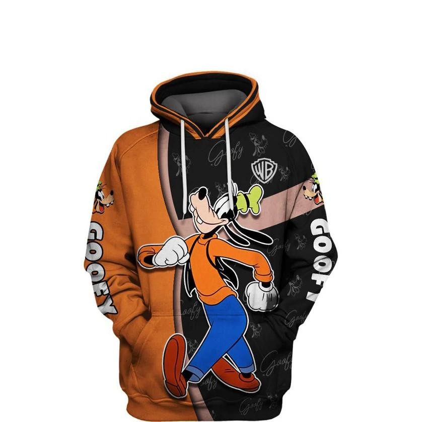 Goofy Cartoon, Funny Goofy Dog All Over Print Hoodie