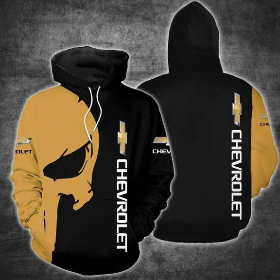 Skull Chevrolet Car 3D All Over Print Hoodie & Zip Hoodie