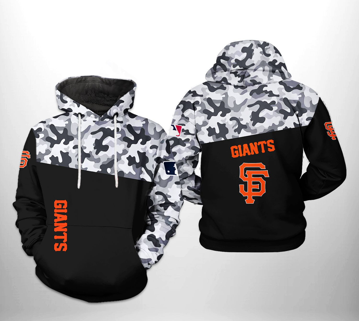 San Francisco Giants MLB Camo Veteran 3D All Over Print Hoodie & Zip Hoodie