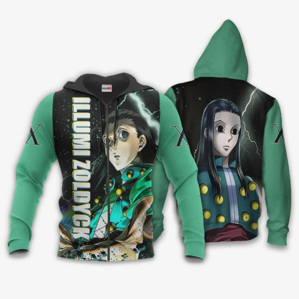 Illumi Zoldyck Hunter X Hunter Anime 3k69   Cartoon 3d Hoodie Zip Hoodie 517