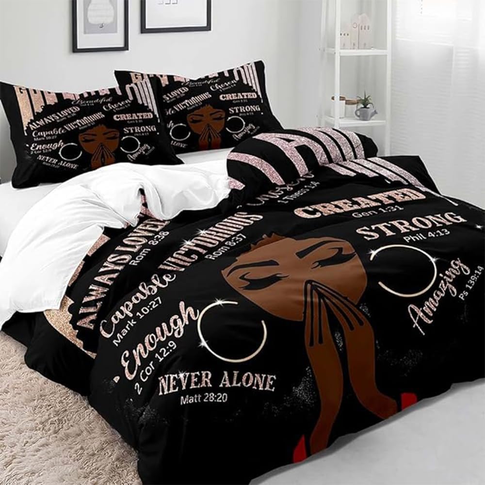 Africa Americans Bedding Set Always Love Beautiful Chosen Duvet Covers