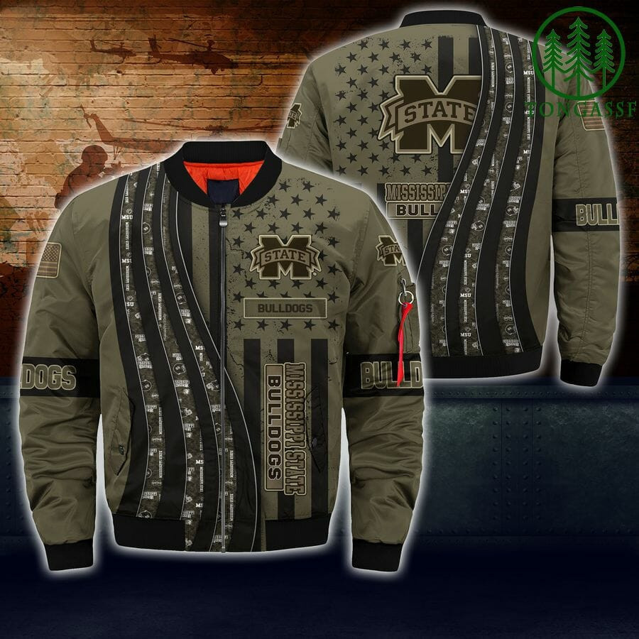 Mississippi State Bulldogs Camo Bomber Jacket
