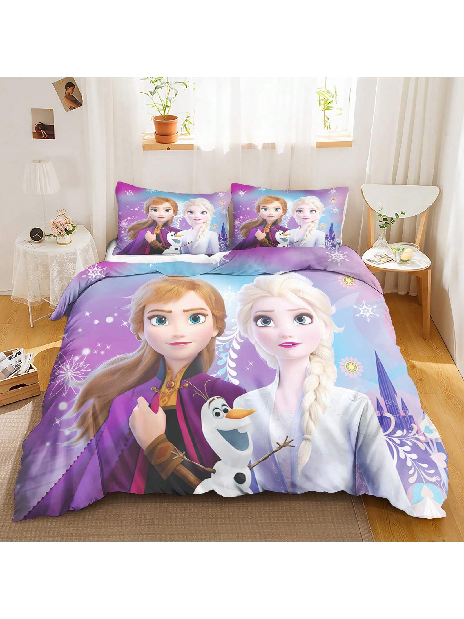 Frozen Bedding Set Sisters Elsa And Anna Graphic Duvet Covers