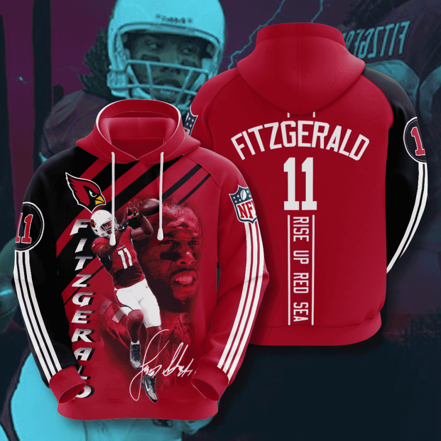 Arizona Cardinals Larry Fitzgerald 3D All Over Print Hoodie & Zip Hoodie