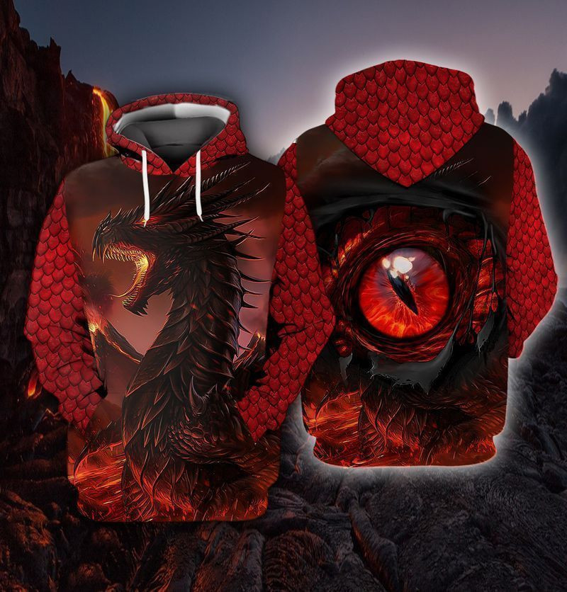 Red Eyes Black Dragon 3d Hoodie Zip Hoodie