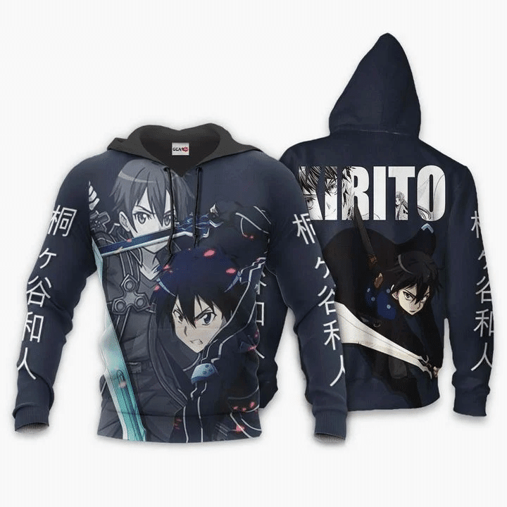Kirito Sword Art Online  3d Hoodie Zip Hoodie