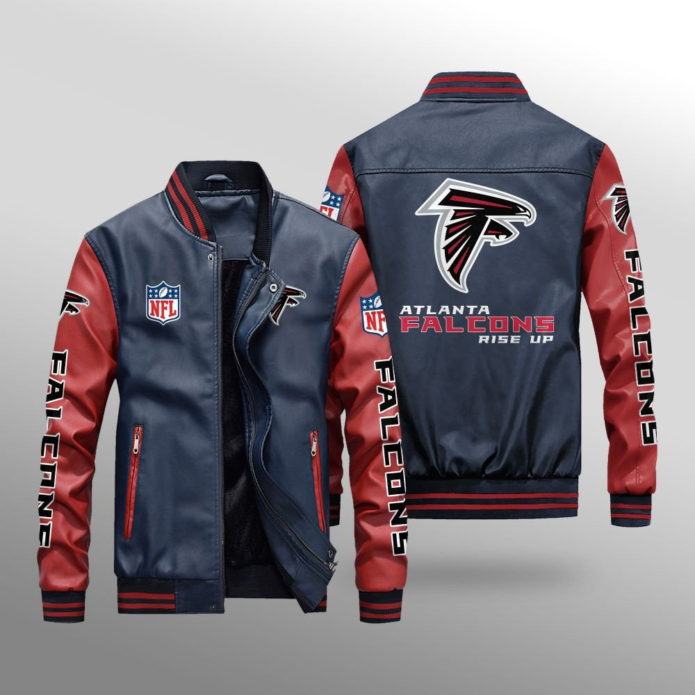 Atlanta Falcons Leather Bomber Jacket BG49