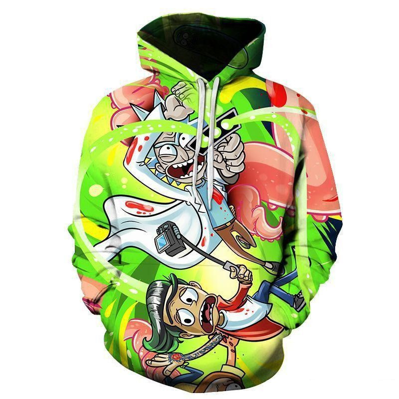Rick And Morty Over Print 3d Hoodie Zip Hoodie 896