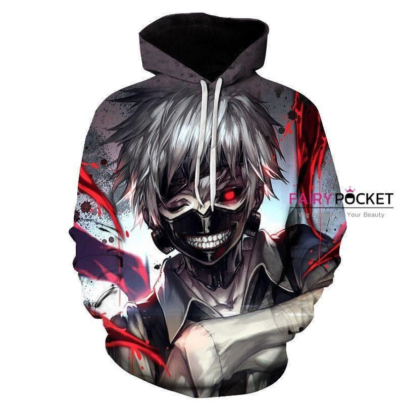 Tokyo Ghoul Ken Kaneki 3D All Over Print Hoodie & Zip Hoodie