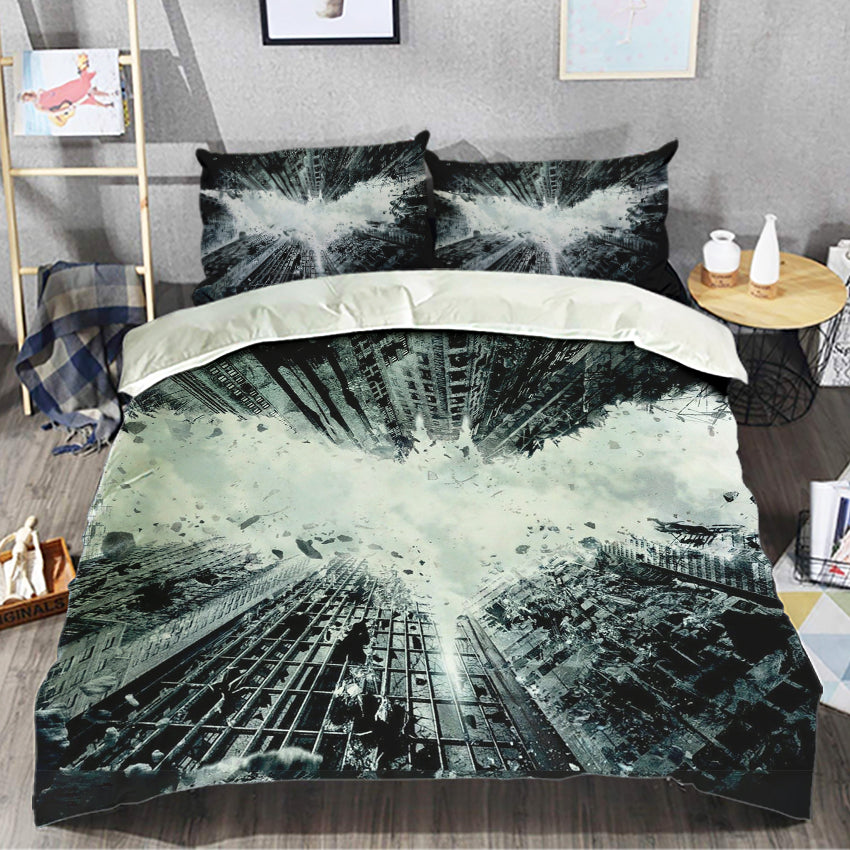 Batman Bedding Set DC Batman Logo In The City Duvet Covers