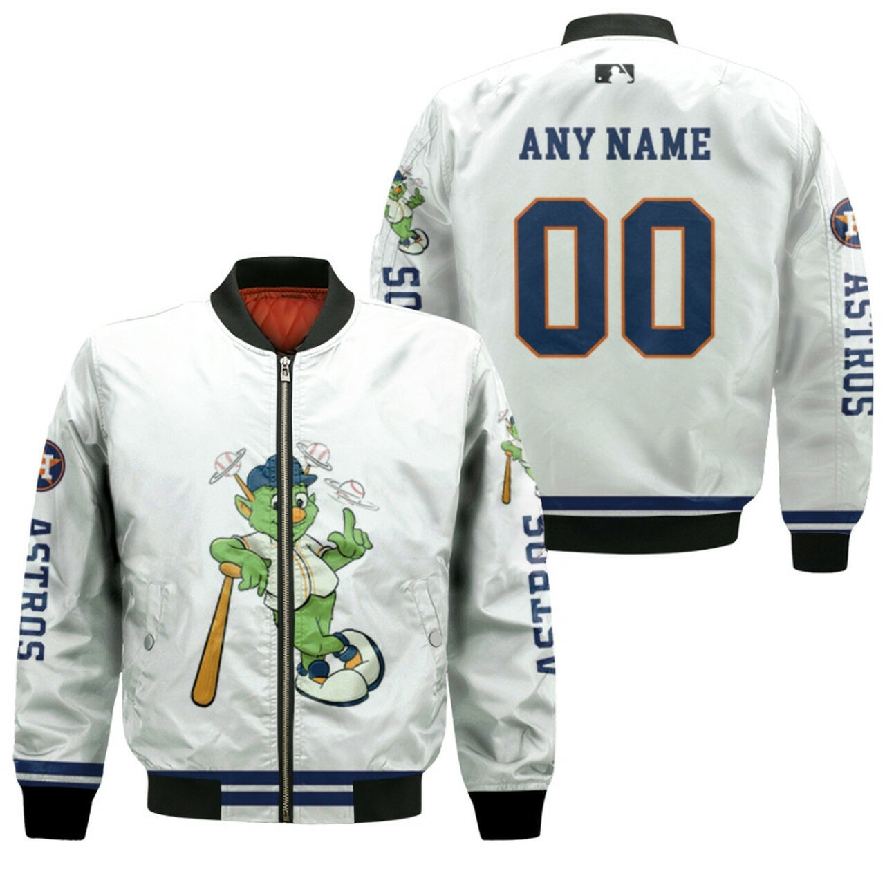 Houston Astros Custom Name Number Orbit Bomber Jacket