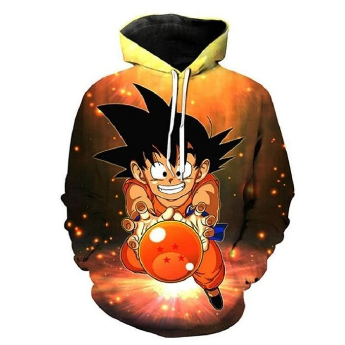 Goku Cartoon Dragon Ball 12 Over Print 3d Hoodie Zip Hoodie