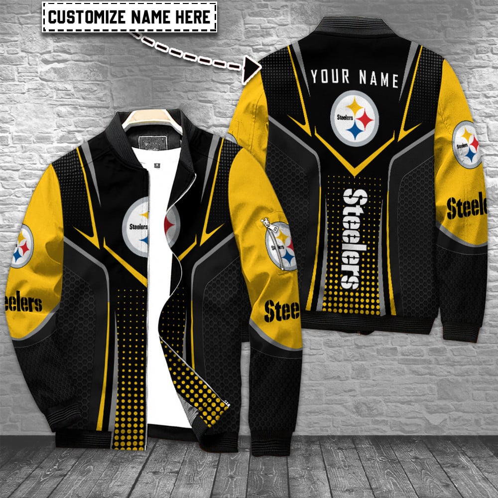 Pittsburgh Steelers Personalized Bomber Jacket BG780