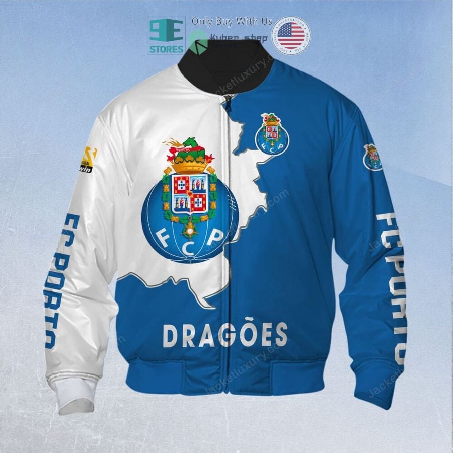 FC Porto Blue White Dragoes Bomber Jacket
