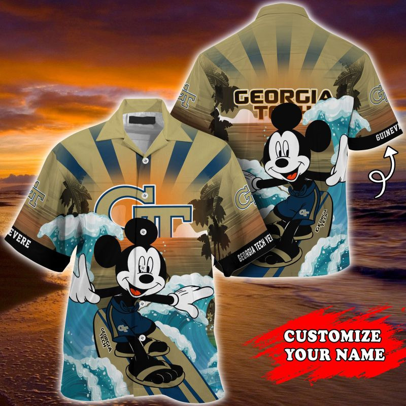 Georgia Tech Yellow Jackets Summer Customized Hawaiian Shirt