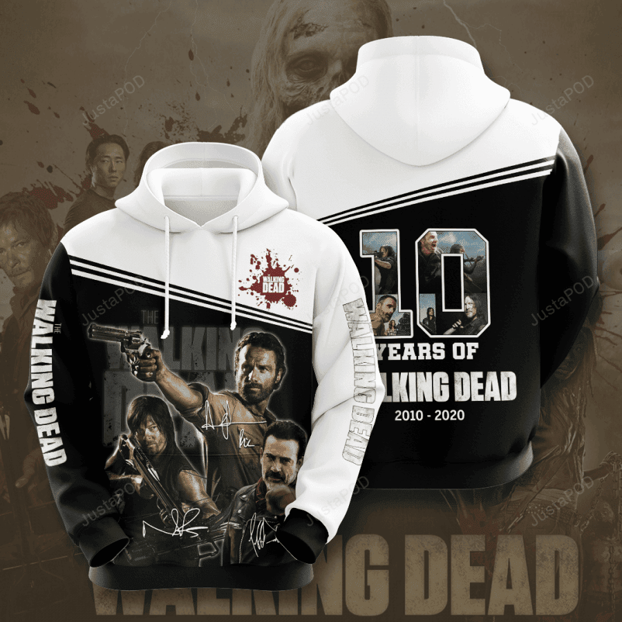The Walking Dead Movie Character Anniversary 10 Years 3D All Over Print Hoodie & Zip Hoodie