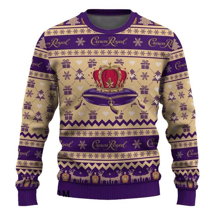 Crown Royal Snowing Ugly Christmas Sweater