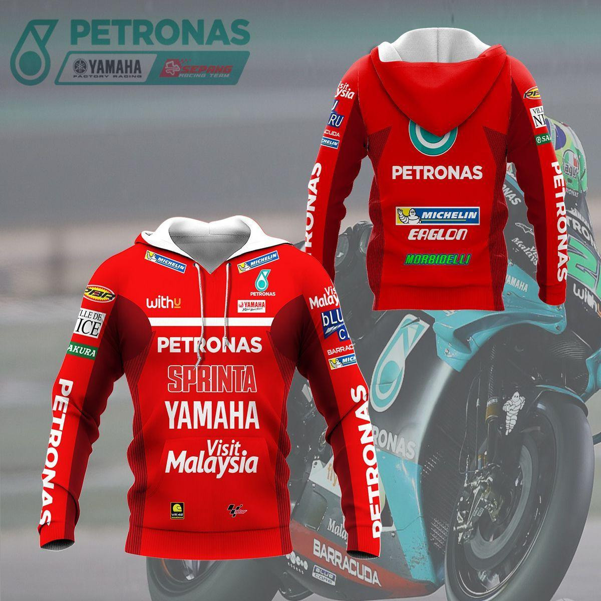 Yamaha Petronas Shirt 242, 3d Hoodie Zip Hoodie