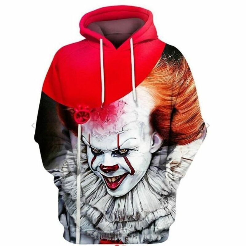 It Pennywise The Dancing Clown Red Balloon Over Print 3d Hoodie Zip Hoodie