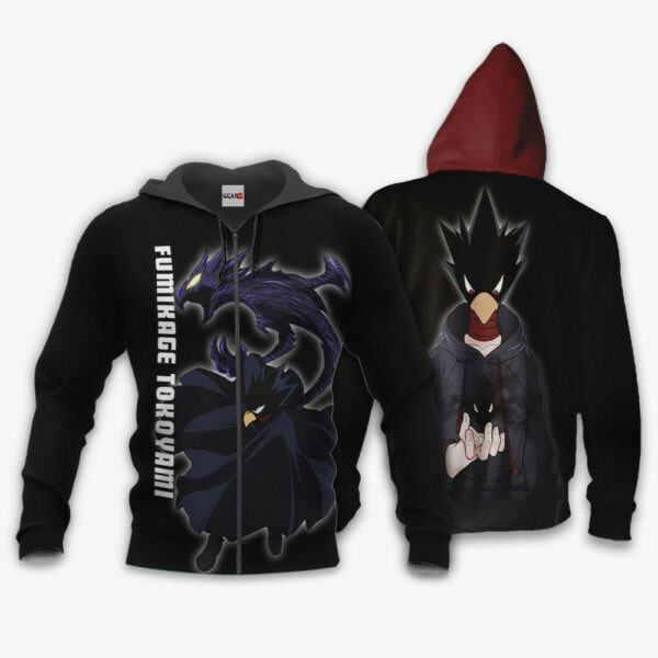 Fumikage Tokoyami Anime My Hero Academia 2k8 Cartoon Graphic Outfits Aop 3d Hoodie Zip Hoodie 446