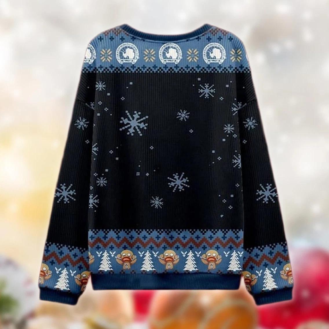 Gingerbread Monster Sweater Horror Movie Ugly Christmas Sweater