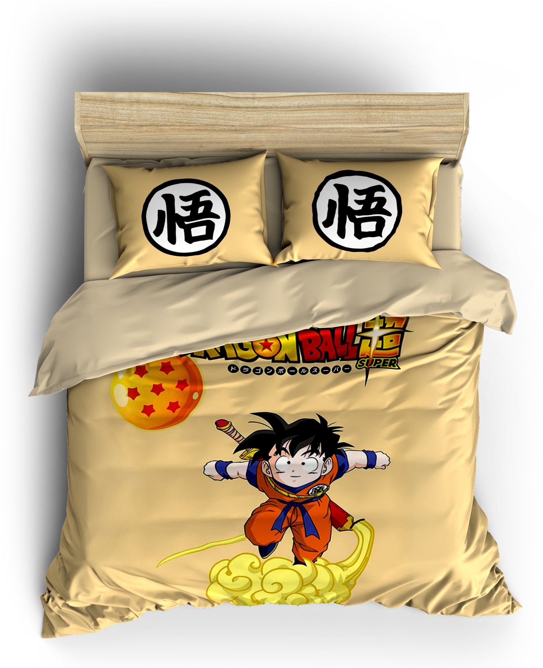 Dragon Ball Bedding Set Kid Goku Flying Nimbus Duvet Covers