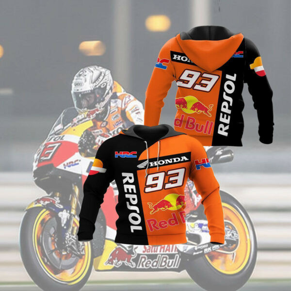 Honda Racing Racing Shirt 514, 3d Hoodie Zip Hoodie 887