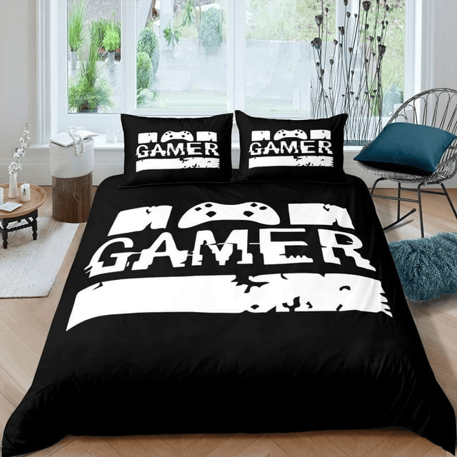 Game Bedding Set Gamer Console Silhouette Duvet Covers
