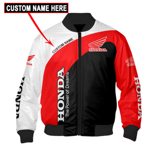 Honda Motor Custom Name 7 Fan Gift, Honda Motor Bomber Jacket 269