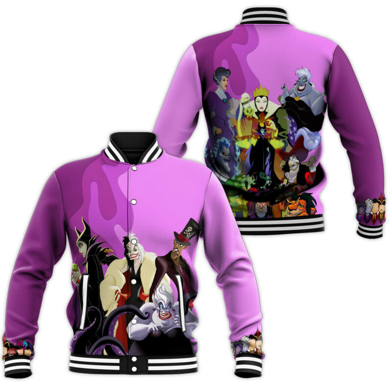Cruella A Little Mermaid Maleficent Baseball Jacket