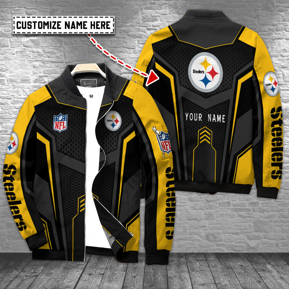 Pittsburgh Steelers Personalized Bomber Jacket BG62