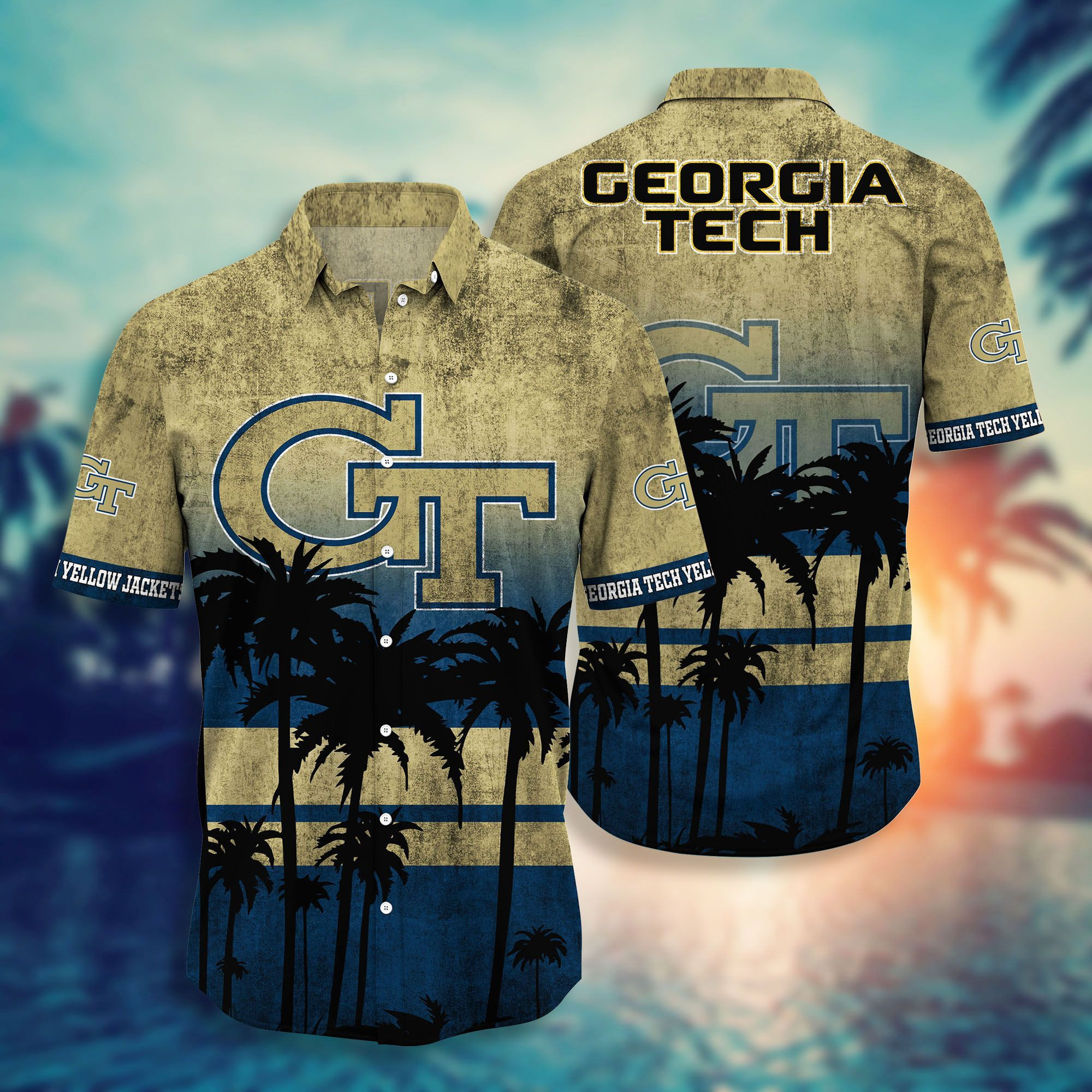 Georgia Tech Yellow Jackets Hawaii Shirt Short Style Hot Trending Summer