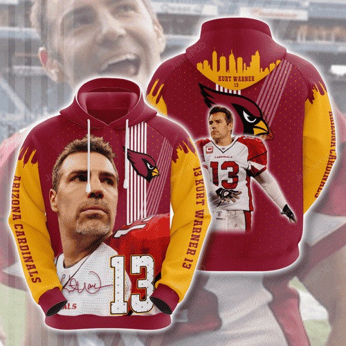 Arizona Cardinals Kurt Warner 3D All Over Print Hoodie & Zip Hoodie