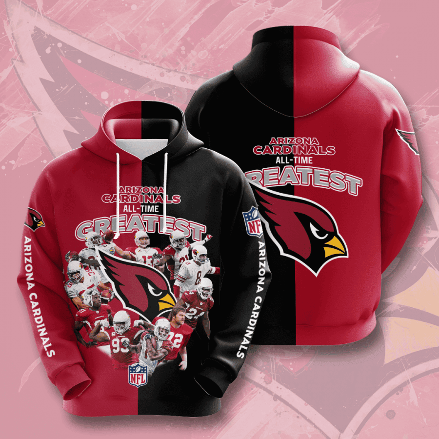 Arizona Cardinals All Time Greatest 3D All Over Print Hoodie & Zip Hoodie