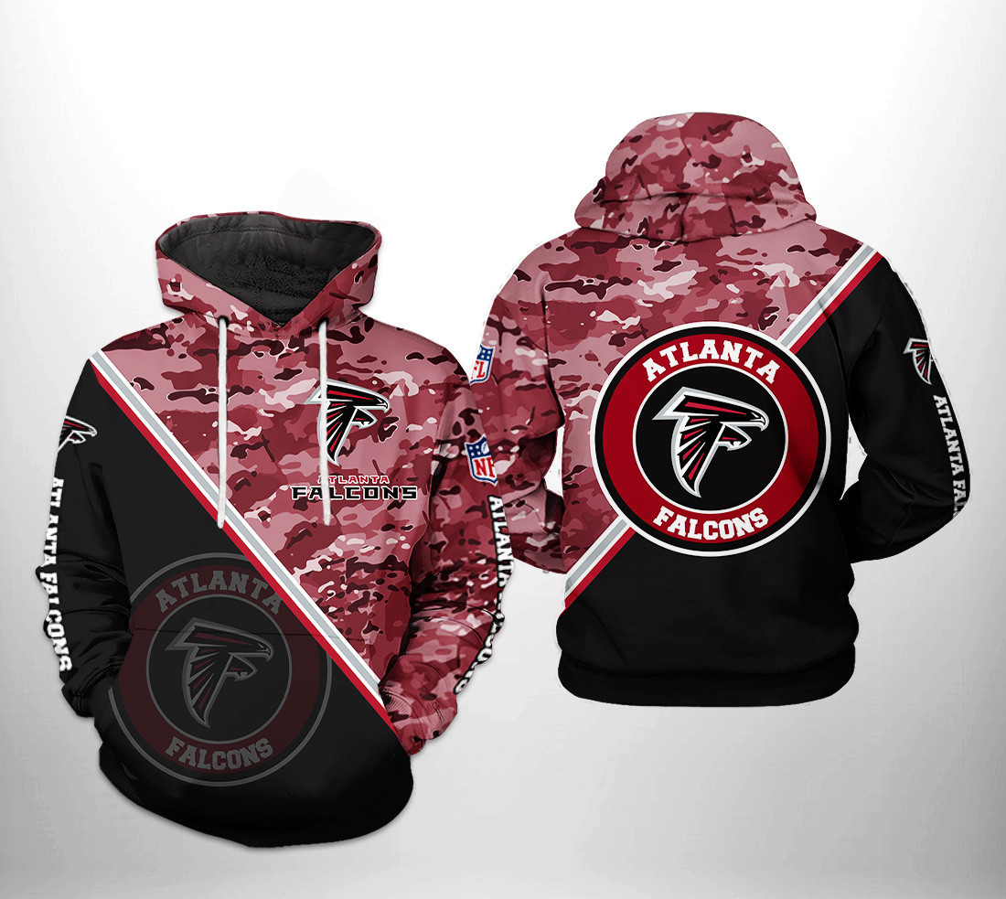 Atlanta Falcons Camo Team 3D All Over Print Hoodie & Zip Hoodie