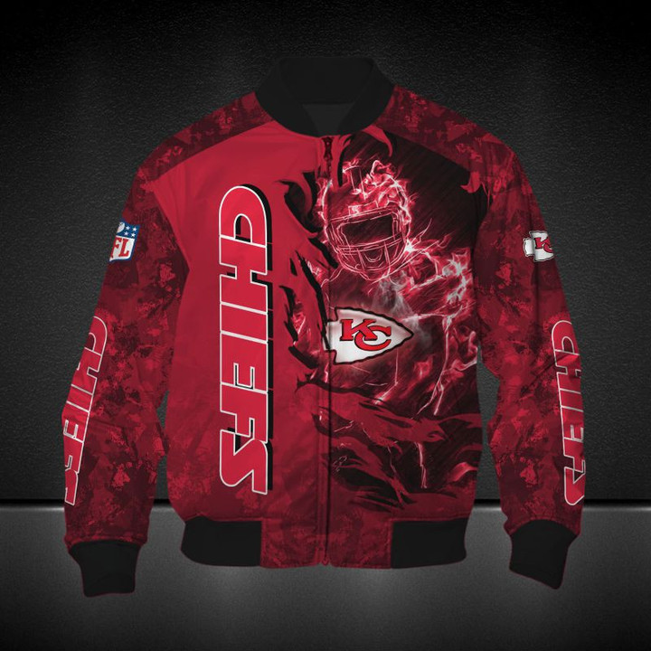 Kansas City Chiefs Red Camo Bomber Jacket