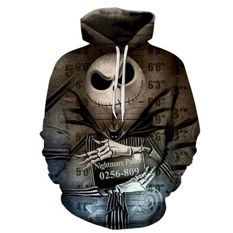 Jack Skellington Nightmare Police 0256 809 3d Hoodie