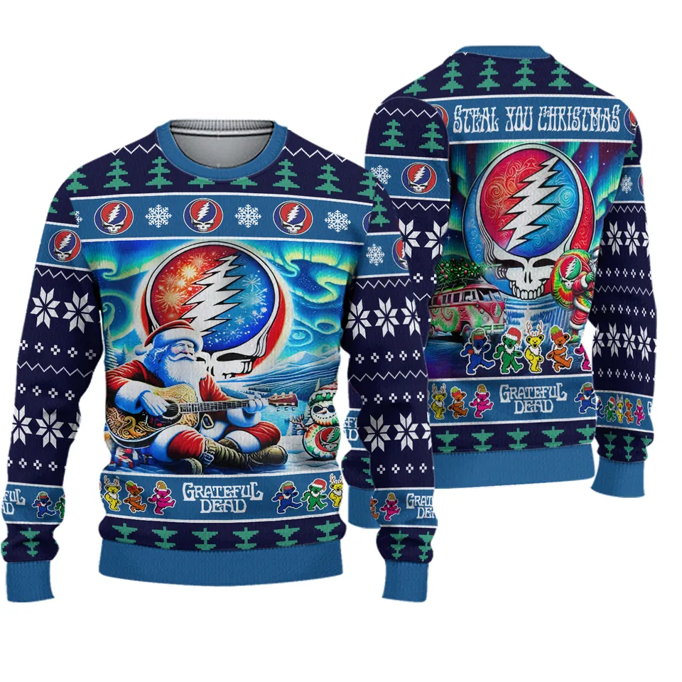 Grateful Dead Merry Christmas Ugly Sweater 2025