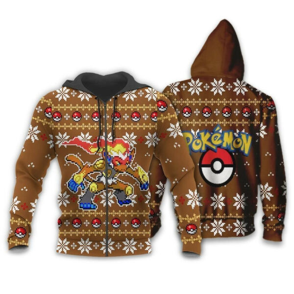Infernape Anime Pokemon Ugly Christmas Sweater 1k837 Graphic Outfits Aop 3d Hoodie Zip Hoodie 828